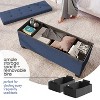StorageBud Storage Ottoman for Bedroom End of Bed, Fabric Storage Bench, Large Storage Ottoman Bench, Entryway Bench with Storage - 2 of 4