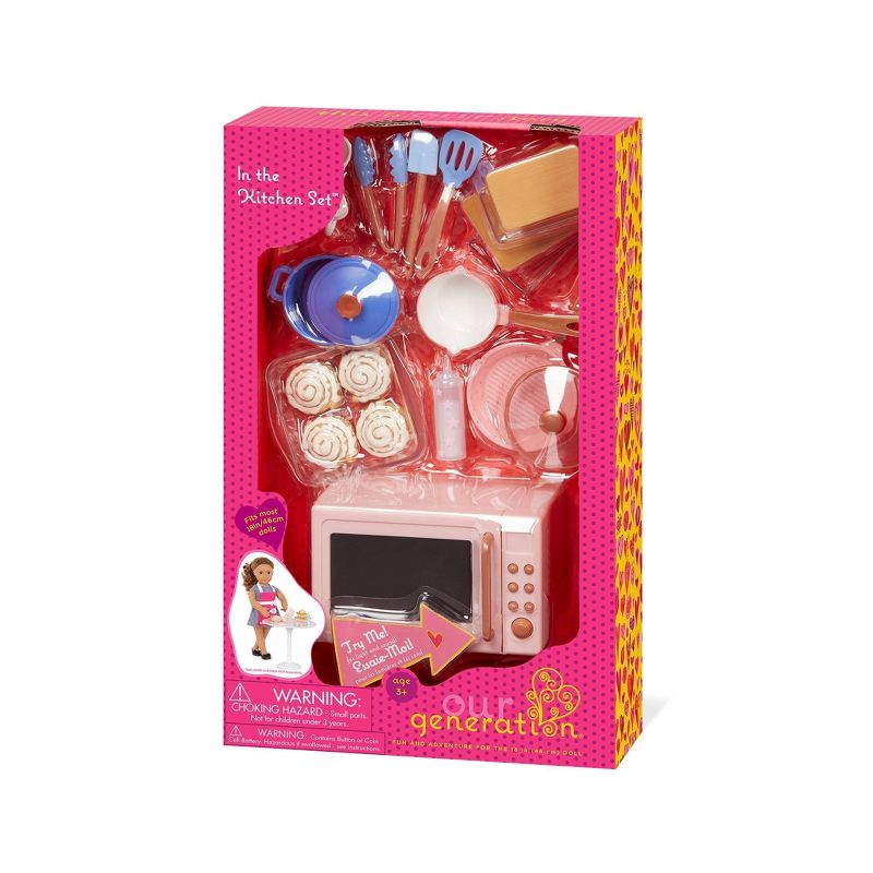 Our Generation In the Kitchen Microwave Accessory Set for 18&#34; Dolls, 6 of 9