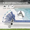 Gulches Aluminum Pool Lounge Chairs with Side Table and Wheels, Textilene Padded Adjustable Recliner All Weather ,Navy Blue - 3 of 4