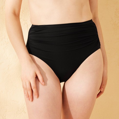 Women's Shirred High Waist Full Coverage Bikini Bottom - Shade & Shore™ - image 1 of 4