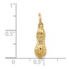 Black Bow Jewelry 14k Yellow Gold Small 3D Peanut Charm - 4 of 4