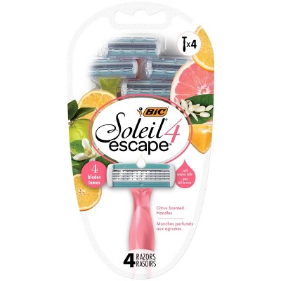 BIC Soleil Escape Citrust 4-Blade Women's Disposable Razor - 4ct