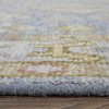 Green Blue and Yellow Wool Geometric Hand Knotted Area Rug With Fringe - 4 of 4