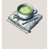 Matcha Teacup I Only Love My Bed and Matcha Adult Long Sleeve Hoodie - 2 of 3