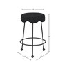 Meridian Furniture,Fleur Black Fabric Counter Stool - 4 of 4