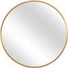 HomeRoots 31" Gold Metal Round Framed Accent Mirror - 4 of 4