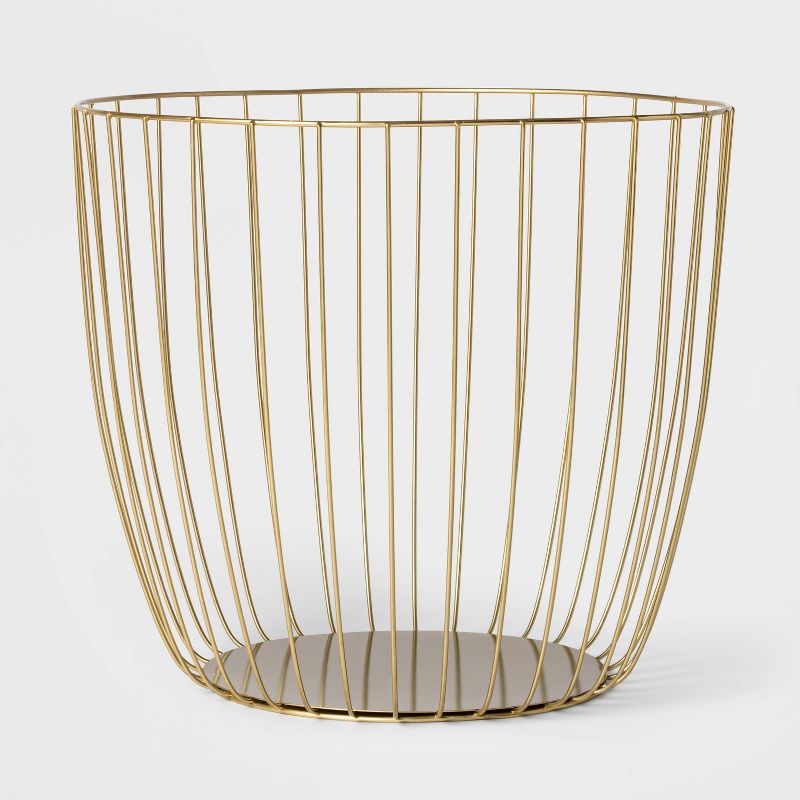 Small Metal Wire Basket Gold - Threshold&#8482;, 1 of 6