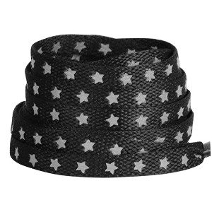 INSPIRE CHIC Reflective Stars Colorful Cool Flat Shoe Laces for Athletic Running Sneakers 2 Pairs - 1 of 3