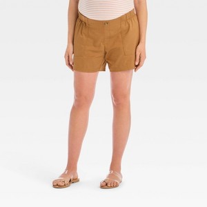 Under Belly Low-Rise Maternity Twill Shorts - Isabel Maternity by Ingrid & Isabel™ - 1 of 4