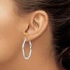 Black Bow Jewelry 3mm, Sterling Silver, Twisted Round Hoop Earrings, 35mm Dia.(1 3/8 In) - 3 of 4