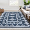 Indoor Tassel Area Rug for Bedroom Living Room - Washable Bordered Farmhouse Carpet, Non-Slip Soft Low Pile Stain-Resistant Mat - 2 of 4