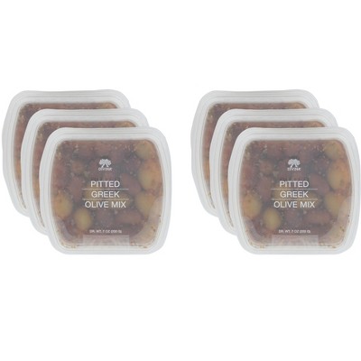 Divina Pitted Greek Olive Mix - Case of 6 - 7 oz