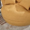 Sapphtopaz Modern Chenille Bean Bag Single Sofa with Backrests&3 Pillows,Comfy Cloud Couch for Adults,Circular Bean Bag for Living Room,Bedroom - 3 of 4