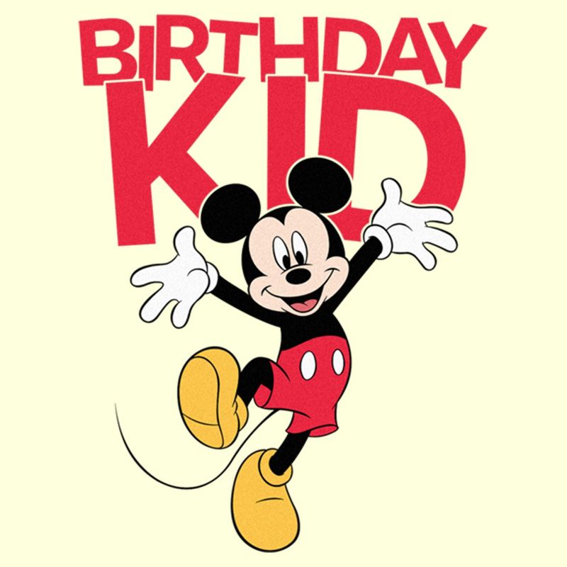 Men's Mickey & Friends Happy Birthday Kid T-Shirt, 2 of 5