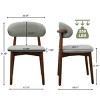 Set of 4 Upholstered Dining Chairs with Black Solid Wood Legs, Linen Armless Accent Chairs for Dining Room, Living Room, or Kitchen-Tanpinhause - 3 of 4