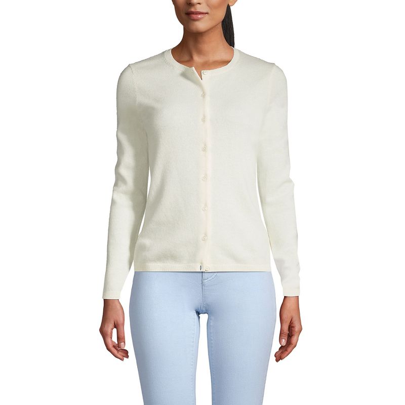 Lands' End Women's Tall Classic Cashmere Cardigan Sweater, 1 of 6