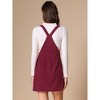 INSPIRE CHIC Women's Adjustable Strap Pinafore Bib Corduroy Overalls Floral Dress - 4 of 4