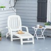 Outsunny Outdoor Chaise Lounge Chair on Wheels with Storage Box, Waterproof with Quick Assembly, Folding, 5 Level Adjustable Backrest for Pool, White - 3 of 4