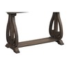 Classic Traditional Sofa Table with Bottom Shelf and Scrolled Base, Wooden Console Table for Living Room - 3 of 4