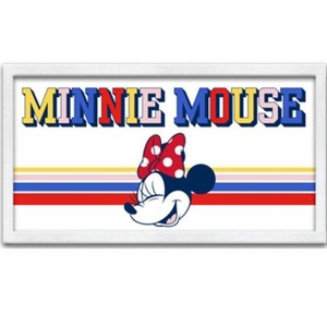 Silver Buffalo Disney: Minnie Mouse - Sporty Stripe 10" x 18" Framed Wall Art - 1 of 1