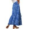 Women's Boho Floral Wrap Maxi Skirt High Waisted Long Skirt with Slit - 3 of 4