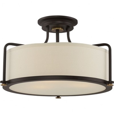 Quoizel Lighting Rigel 3 - Light Semi-Flush Mount in  Western Bronze