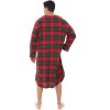 Alexander Del Rossa Men's Lightweight Flannel Sleep Shirt, Long Nightshirt Pajamas - 3 of 4