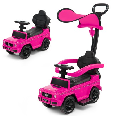 Infans 3 in 1 Ride on Push Car Mercedes Benz G350 Stroller Sliding Car w/ Canopy