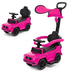 Infans 3 in 1 Ride on Push Car Mercedes Benz G350 Stroller Sliding Car w/ Canopy - 1 of 4