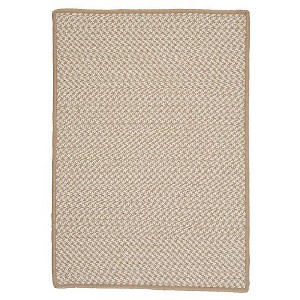 Colonial Mills Outdoor Houndstooth Tweed Braided Rug, Cuban Sand 5'x8', Rectangle Shape - 1 of 1