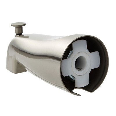 Brushed Nickel Wall Mounted Bathtub Spout with Diverter