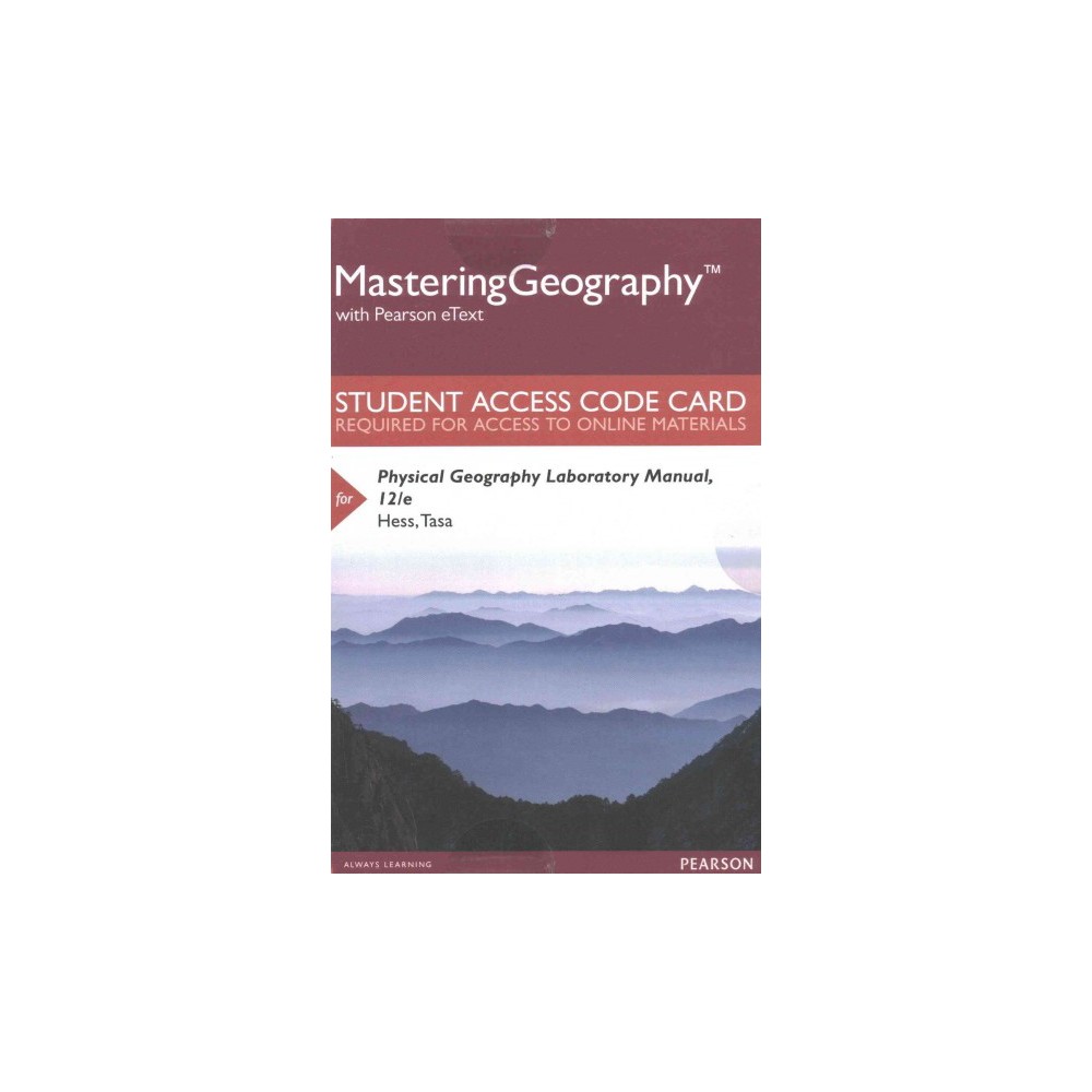 ISBN 9780134610320 product image for Physical Geography MasteringGeography With Pearson eText Access Code (Hardcover) | upcitemdb.com