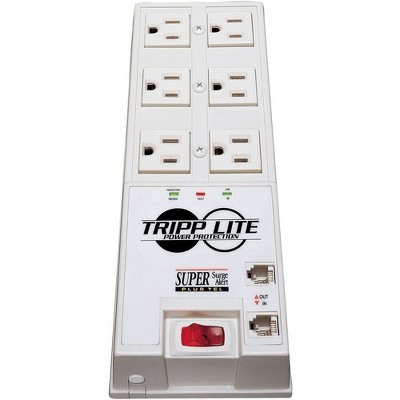 Tripp Lite Surge Protector Power Strip 6 Outlet 6' Cord 3040 Joules Tel/DSL Auto Shut Off - Receptacles: 6 x NEMA 5-15R - 3040J