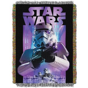 Northwest Star Wars Woven Tapestry Throw Blanket, 48" x 60", Storm Ahead - 1 of 4