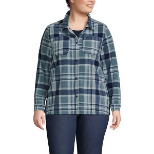Lands' End Women's Anyweather Fleece Shirt Jacket - 1 of 3