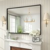 Apmir H Rectangular High-Strength Tempered Glass and Aluminum Alloy Framed French Cleat Mounted Wall Decor Bathroom Vanity Mirror in Matte Black - 4 of 4
