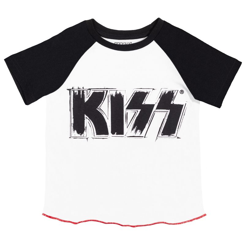 KISS Rock Band Little Boys 2 Pack Raglan Ringer Raglan Graphic T-Shirt White , 5 of 8