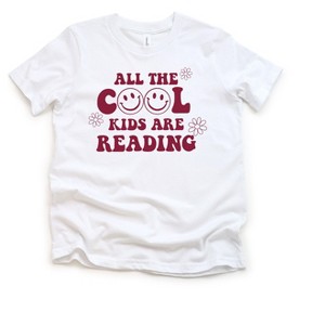 The Juniper Shop Cool Girls Are Reading Flowers Girls Short Sleeve Tee - 1 of 2