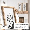 Attop 3D Black and White Wall Art (Set of 2) Lightweight, Wooden Ready-to-Hang Framed Floral Wall Art Boho - 4 of 4