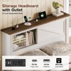 AMERLIFE 47.2" H Bed Frame with Bookcase Headboard, Charging Station, 2 Drawers - 4 of 4