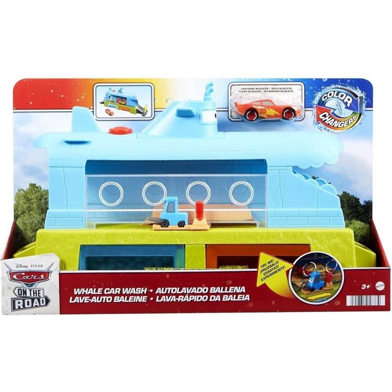 Disney and Pixar Cars Submarine Car Wash Playset with Color-Change Lightning McQueen Toy Car, 5 of 9