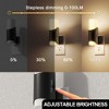 DORESshop 1-Light Modern Plug-In Night Lights 0-100LM Dimmable with Dusk to Dawn Sensor, 3000K Soft White Glow(2-Pack) - 4 of 4