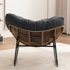 Chenille Rocking Accent Chair with Metal Frame and Ergonomic Design for Living Room - 3 of 4