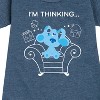 - Blue's Clues & You! - Blue's Thinking Chair Graphic Short Sleeve Fleece Dress - 2 of 4