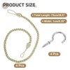 Unique Bargains Handmade Woven Braided Metal Screw Hooks Curtain Tiebacks - 2 of 4