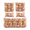 ARTPLAN Outdoor Cushions for Settee,Wicker Loveseat Cushions with Tie,Tufted Patio Cushions 2 U-Shaped Set of 5 Piece,L44xW19，Floral - 3 of 4