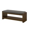 NicBex Modern Bench with Lower Shelf Shoe Rack,Bed End Bench with Removable Cushion for Bedroom,Living Room,Entryway - 4 of 4