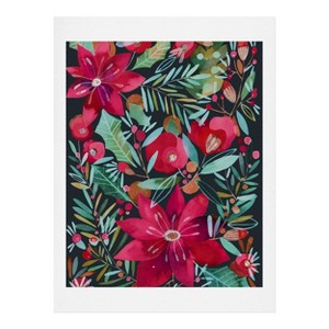 CayenaBlanca Watercolour Christmas Flowers Art Print - Society6 - 1 of 1