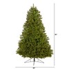 Nearly Natural 7-ft Cambridge Spruce Flat Back Artificial Christmas Tree with 500 Warm White (Multifunction) LED Lights and 960 Bendable Branches - 2 of 4