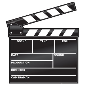 Beistle Red Carpet Clapboard Stand-Up, 4' x 3' 9", (1/Box) Multicolored - 1 of 3
